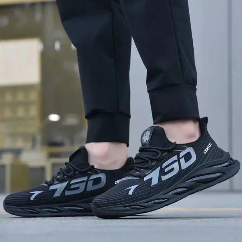 Men'S Fashion Casual Slip on Sneakers Breathable Running Shoes Outdoor Walking Training Tennis Shoes Lightweight Comfortable